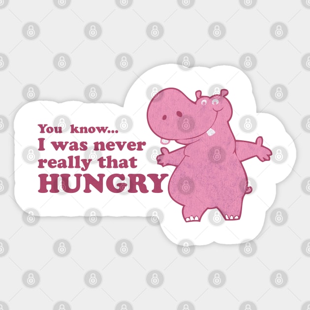 Hungry Hippo Sticker by Clutch Tees